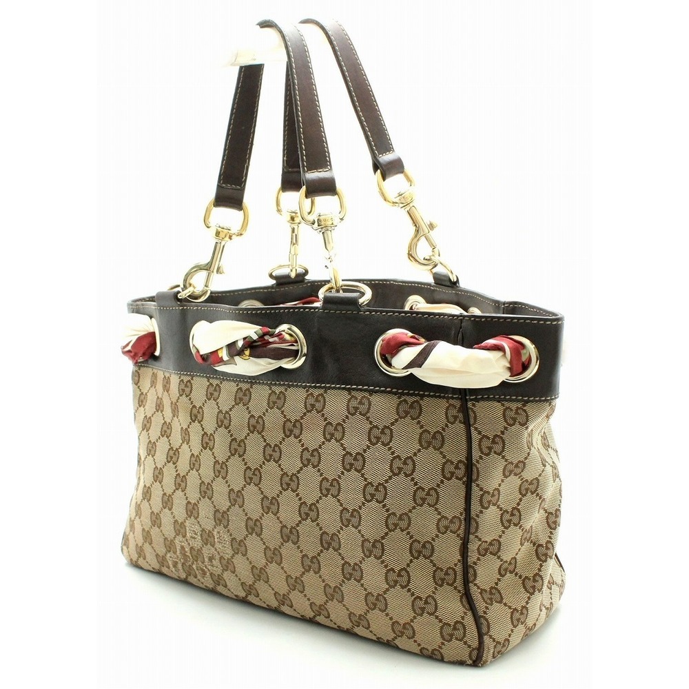 Gucci Leather Scarf GG Tote Bag with